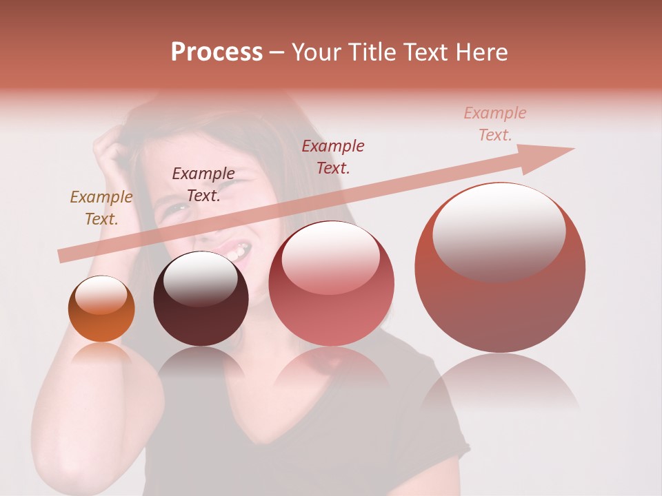 A Young Girl Is Holding Her Head In Her Hands PowerPoint Template