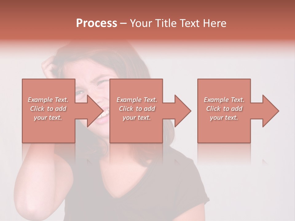 A Young Girl Is Holding Her Head In Her Hands PowerPoint Template