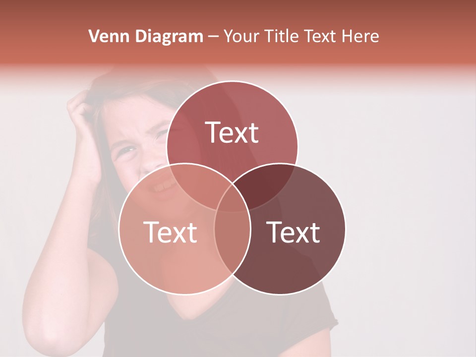 A Young Girl Is Holding Her Head In Her Hands PowerPoint Template