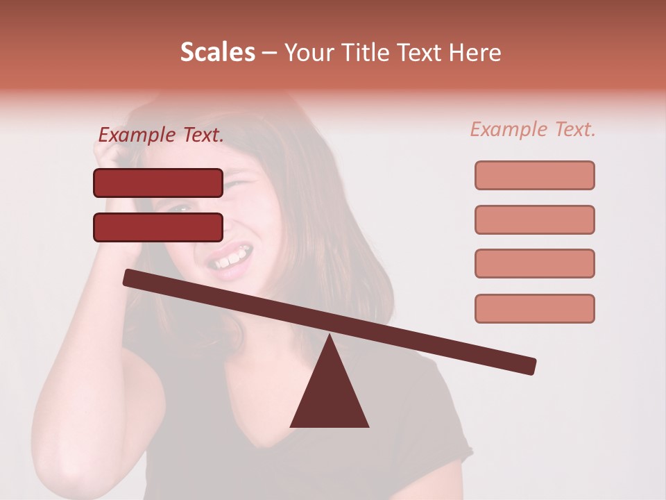 A Young Girl Is Holding Her Head In Her Hands PowerPoint Template