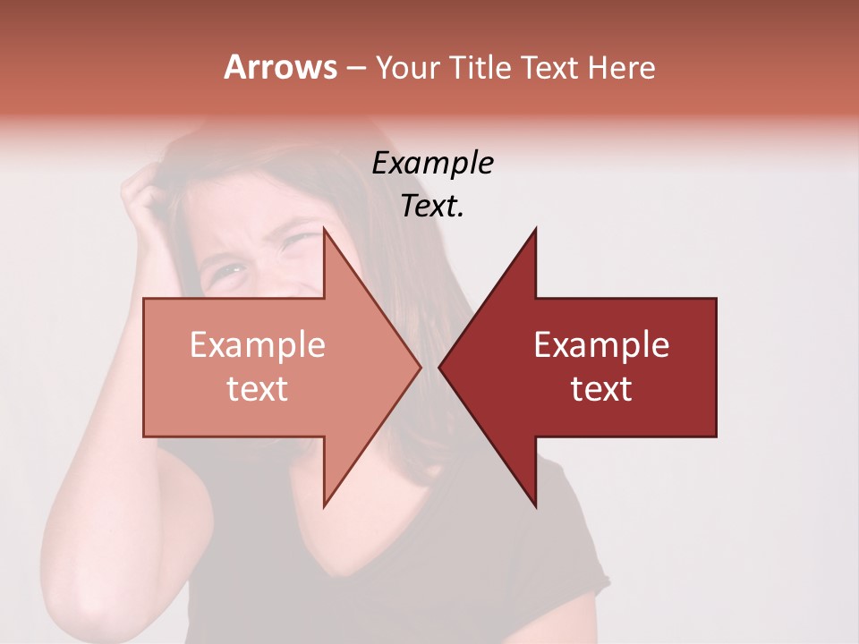 A Young Girl Is Holding Her Head In Her Hands PowerPoint Template