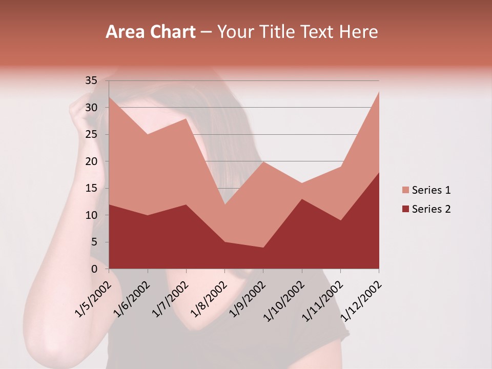 A Young Girl Is Holding Her Head In Her Hands PowerPoint Template
