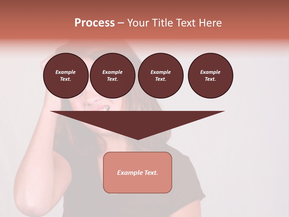 A Young Girl Is Holding Her Head In Her Hands PowerPoint Template