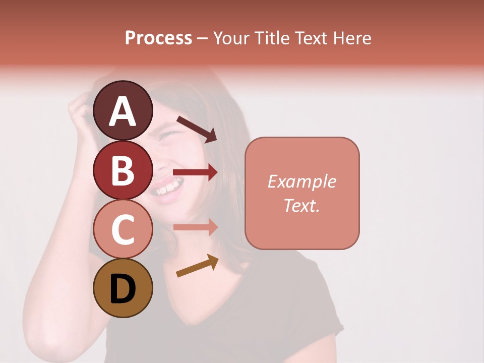 A Young Girl Is Holding Her Head In Her Hands PowerPoint Template
