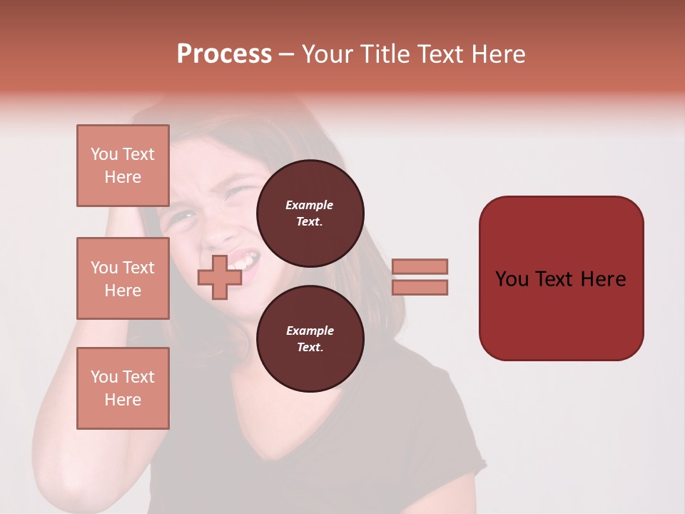 A Young Girl Is Holding Her Head In Her Hands PowerPoint Template