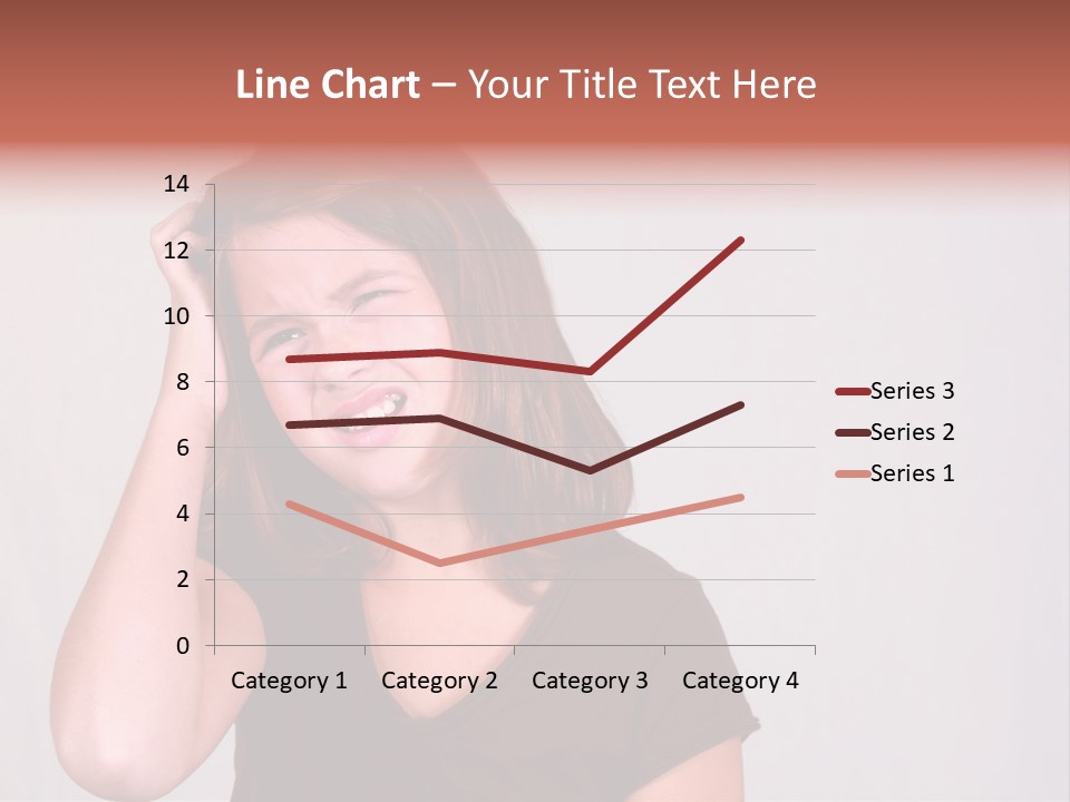 A Young Girl Is Holding Her Head In Her Hands PowerPoint Template