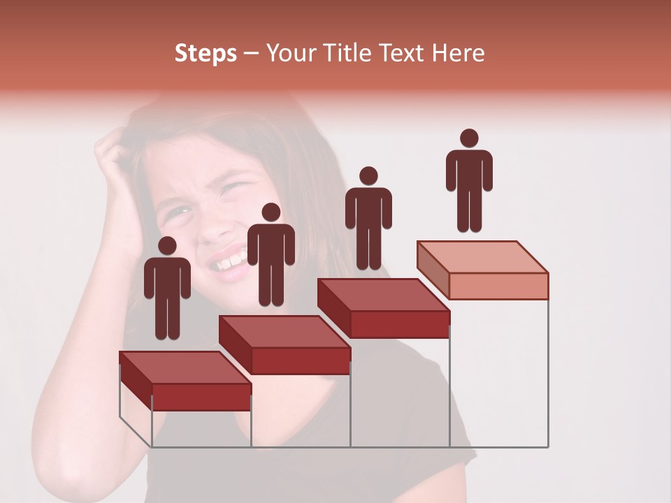 A Young Girl Is Holding Her Head In Her Hands PowerPoint Template