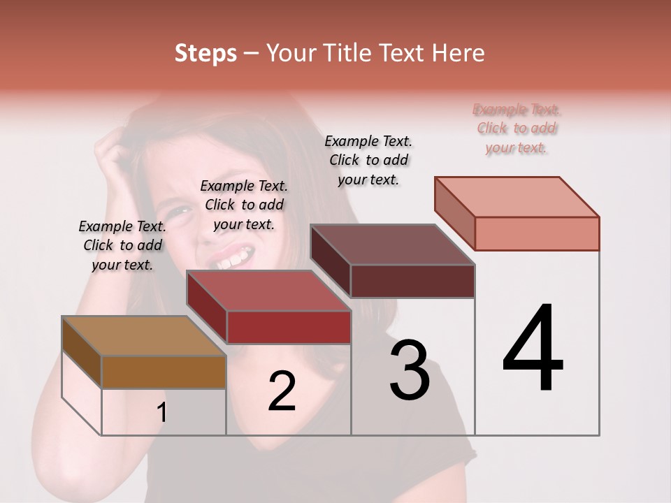 A Young Girl Is Holding Her Head In Her Hands PowerPoint Template