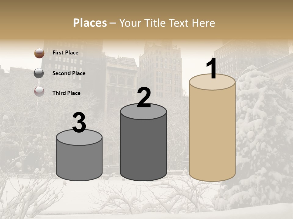 York Pine Buildings PowerPoint Template