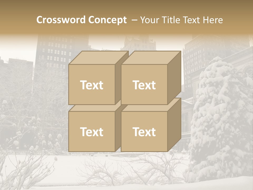 York Pine Buildings PowerPoint Template