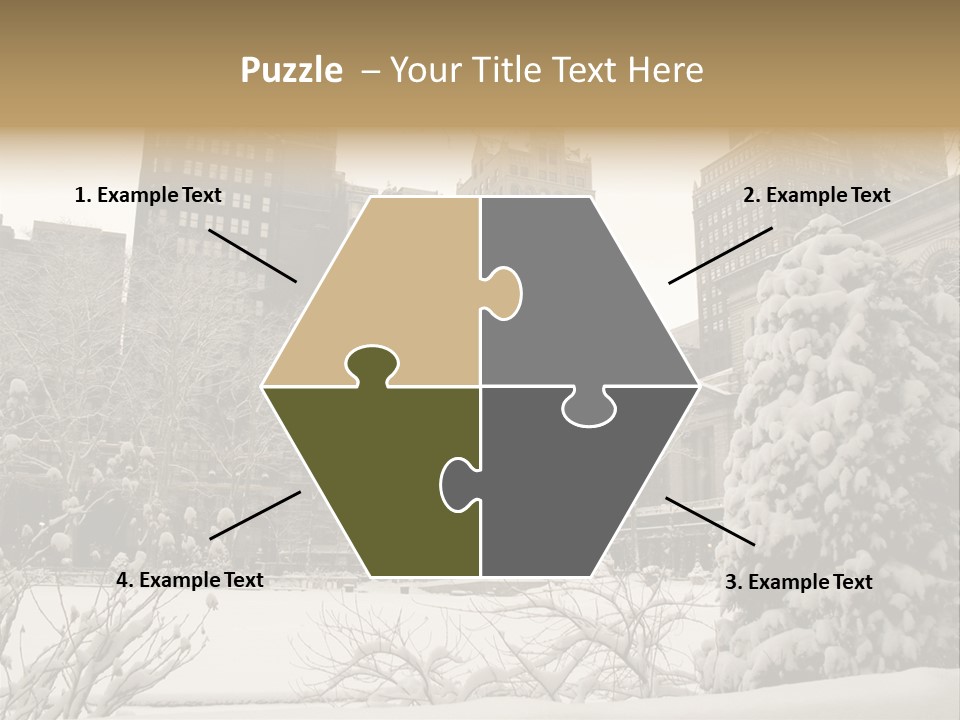York Pine Buildings PowerPoint Template