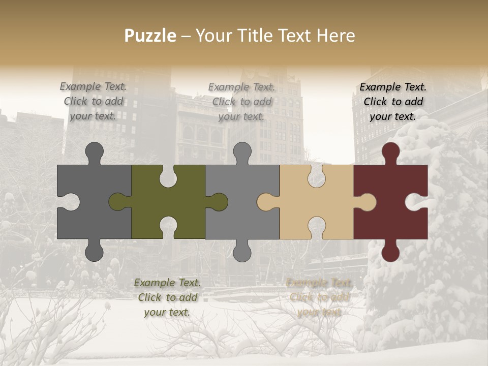 York Pine Buildings PowerPoint Template