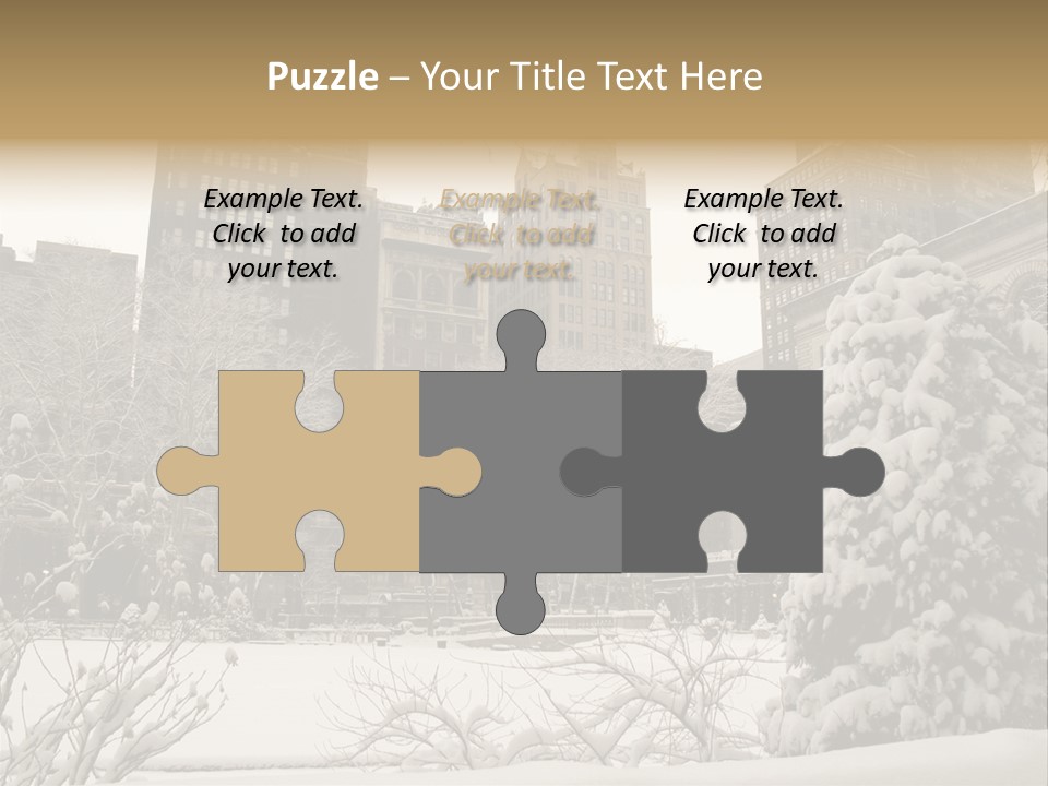 York Pine Buildings PowerPoint Template