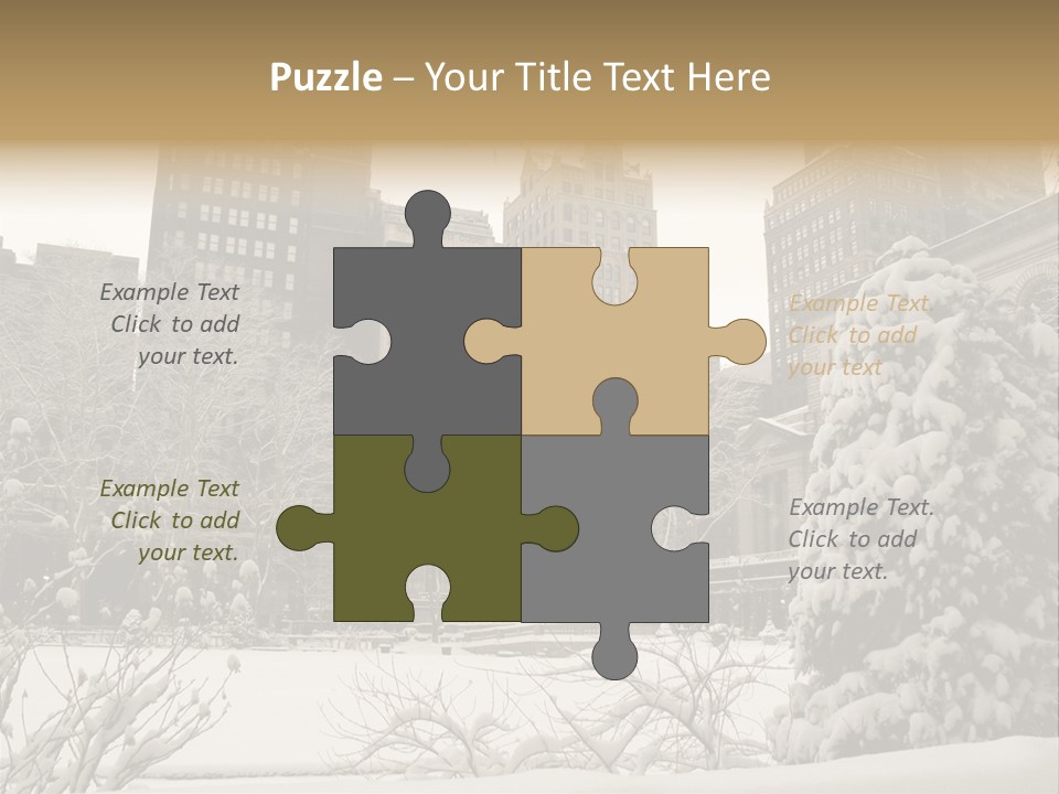 York Pine Buildings PowerPoint Template