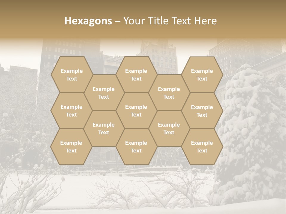 York Pine Buildings PowerPoint Template