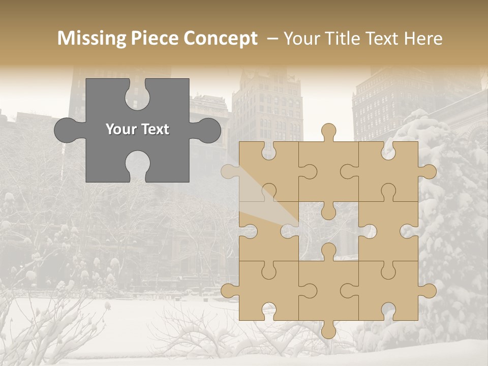 York Pine Buildings PowerPoint Template