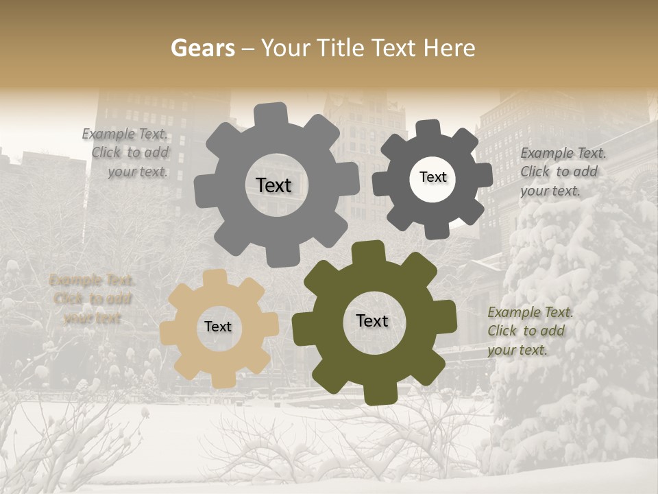 York Pine Buildings PowerPoint Template