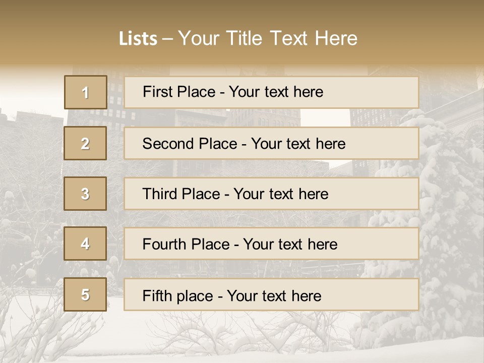 York Pine Buildings PowerPoint Template