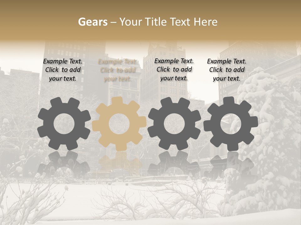 York Pine Buildings PowerPoint Template