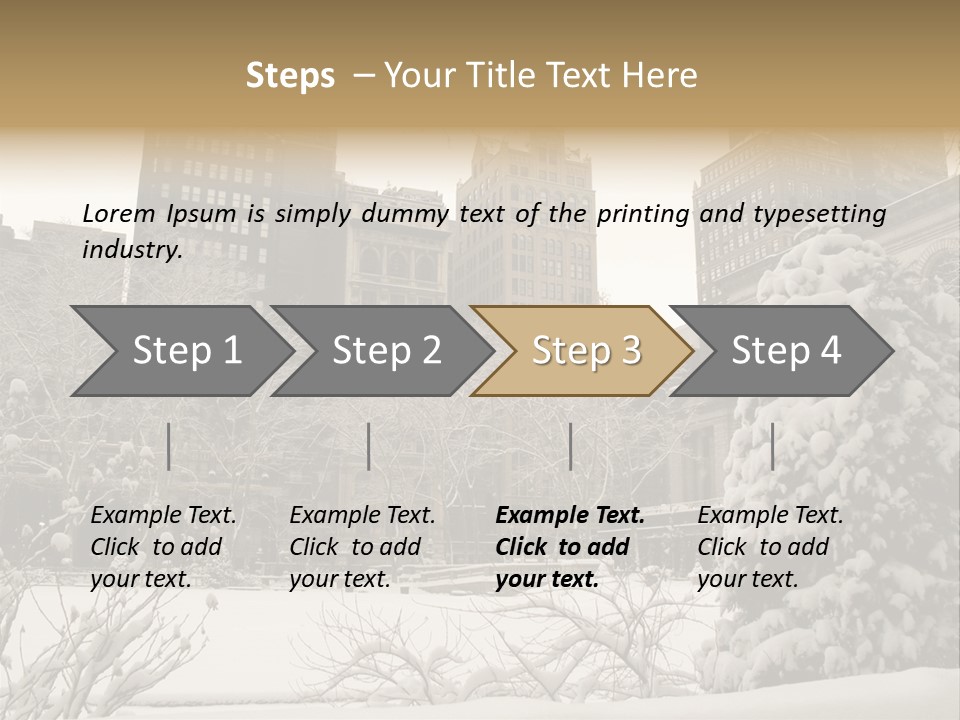 York Pine Buildings PowerPoint Template