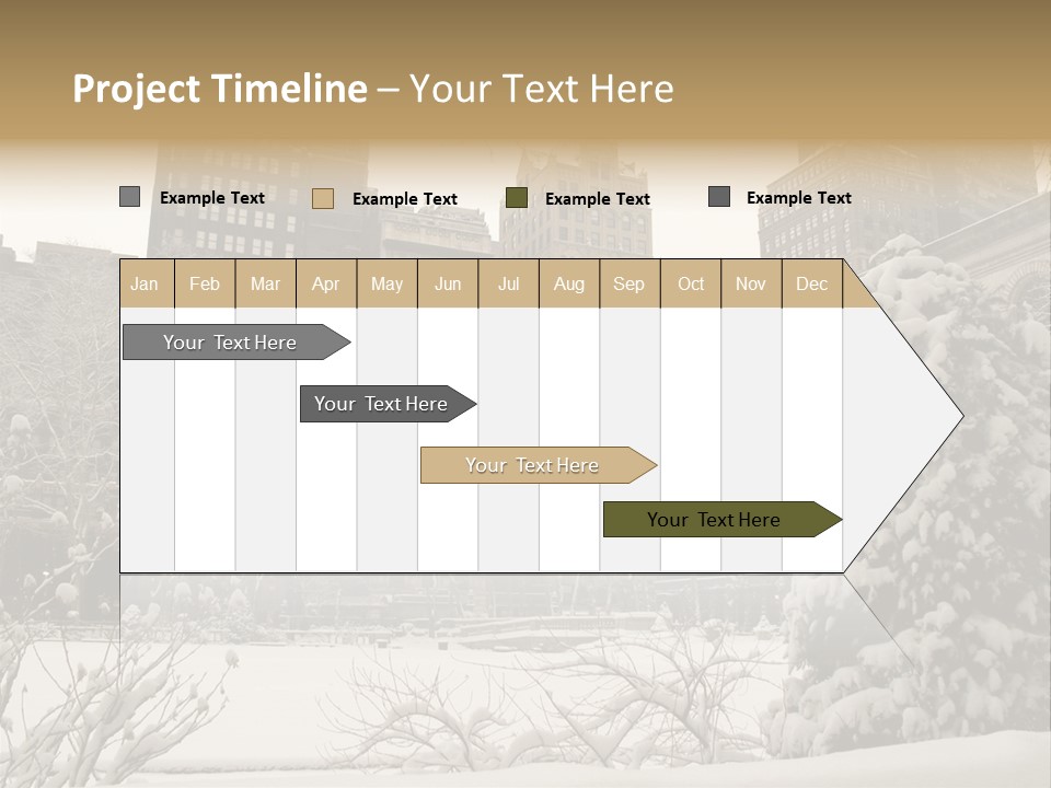 York Pine Buildings PowerPoint Template
