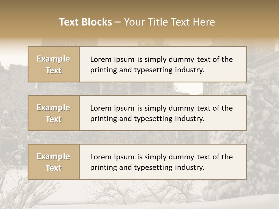 York Pine Buildings PowerPoint Template