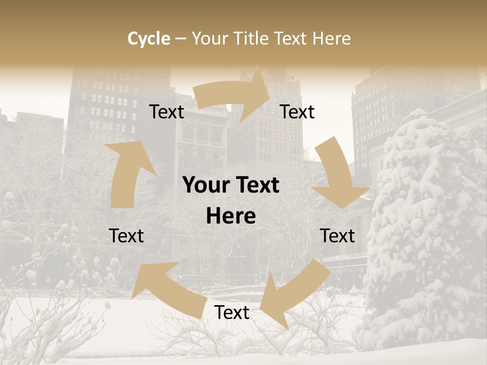 York Pine Buildings PowerPoint Template