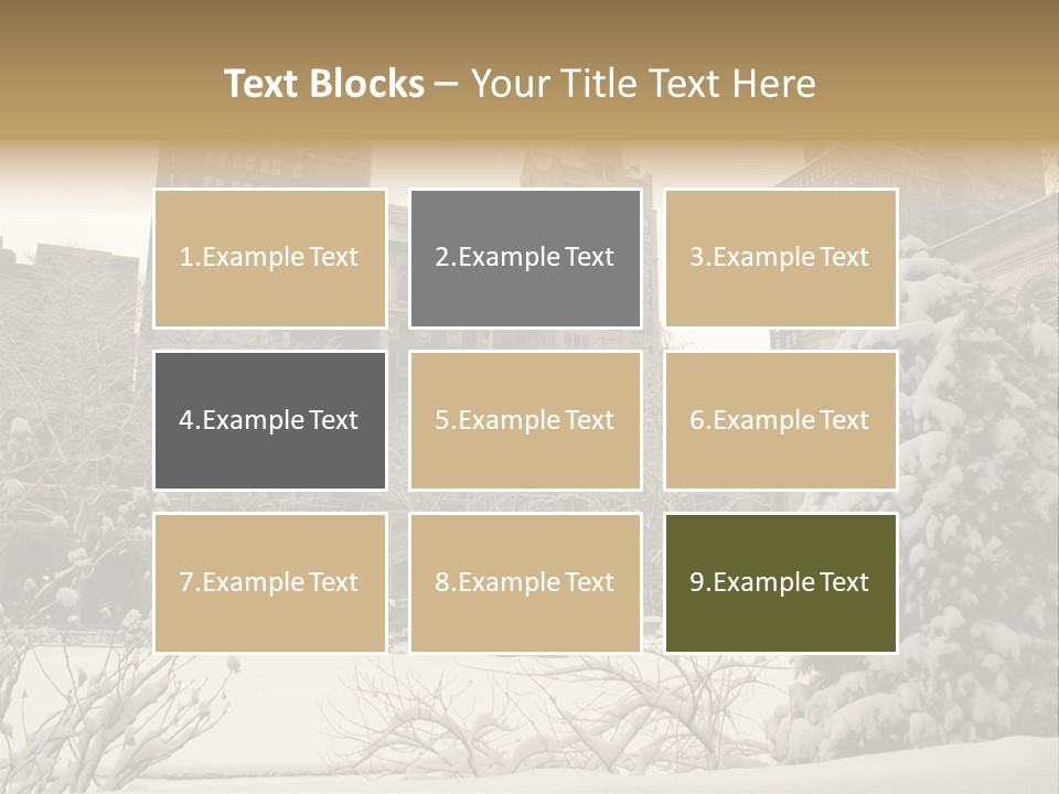York Pine Buildings PowerPoint Template