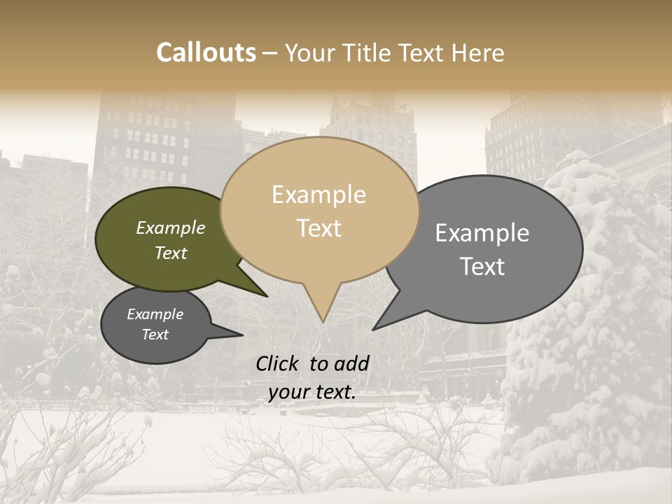 York Pine Buildings PowerPoint Template