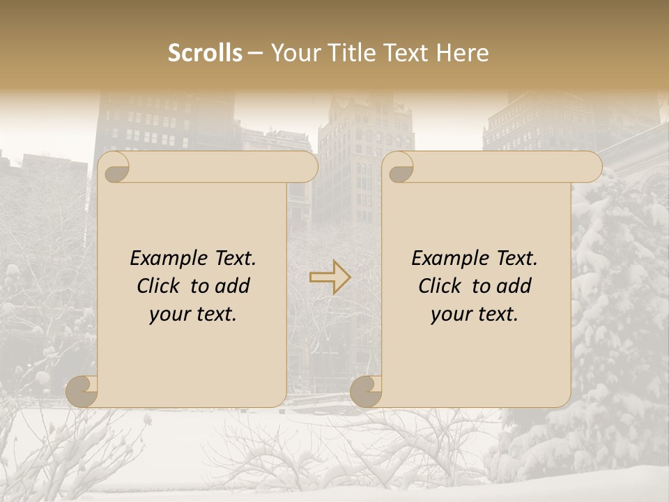 York Pine Buildings PowerPoint Template