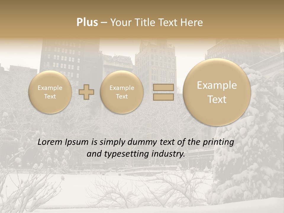 York Pine Buildings PowerPoint Template