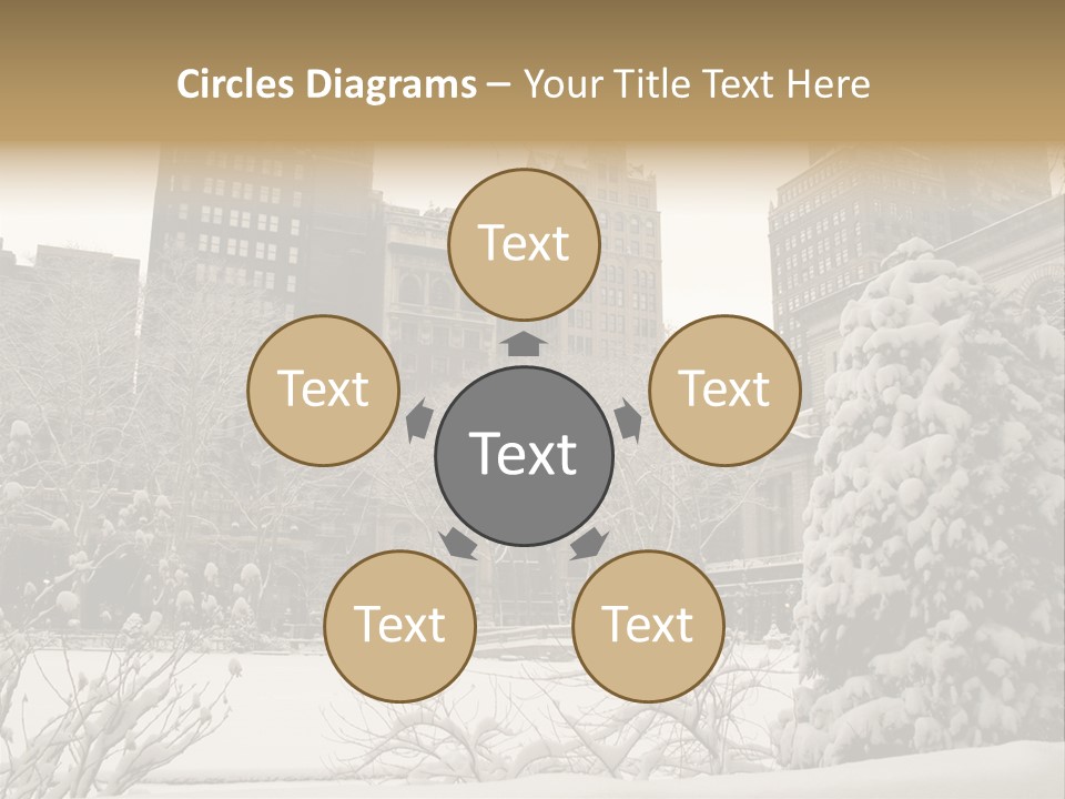 York Pine Buildings PowerPoint Template