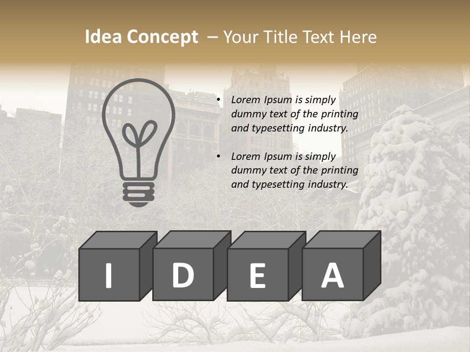 York Pine Buildings PowerPoint Template