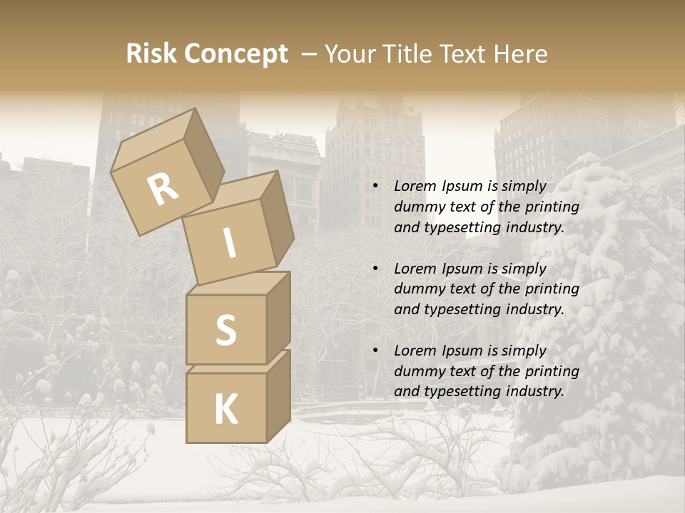 York Pine Buildings PowerPoint Template
