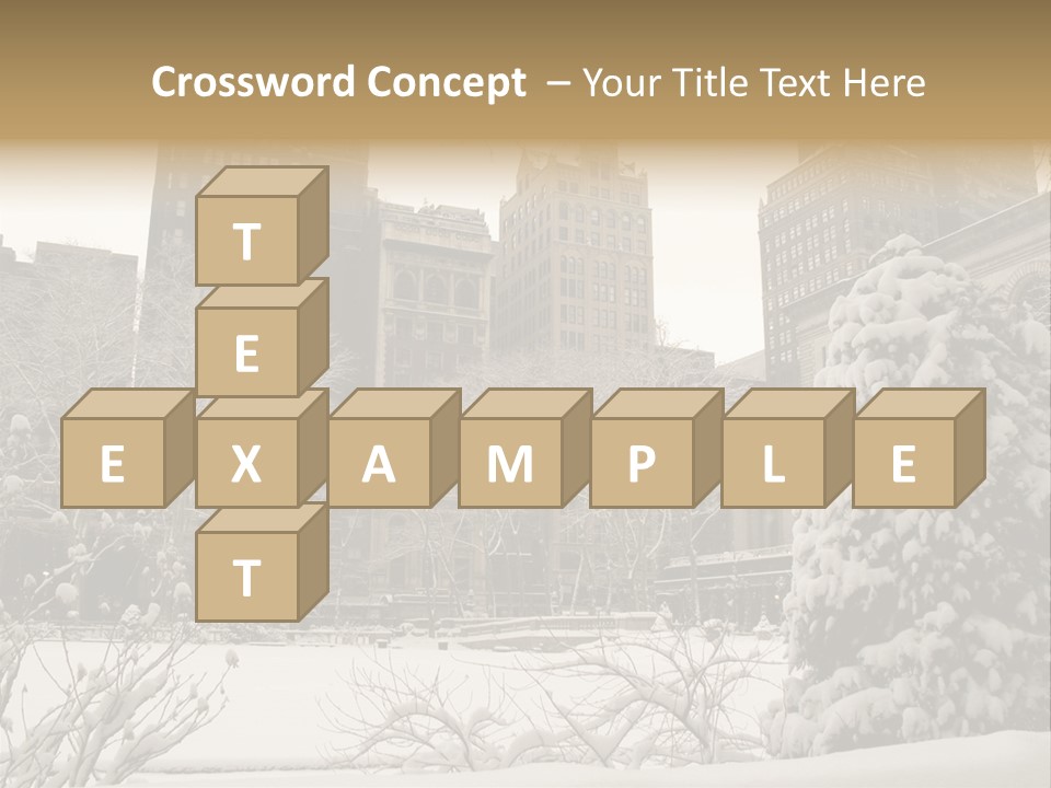 York Pine Buildings PowerPoint Template