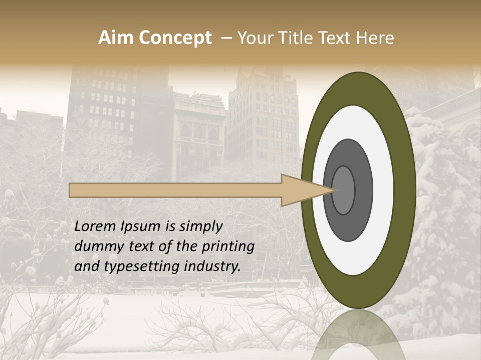 York Pine Buildings PowerPoint Template