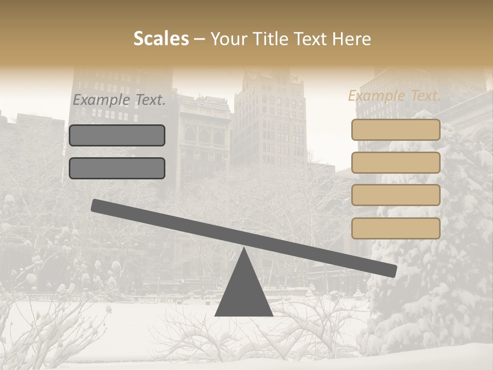 York Pine Buildings PowerPoint Template