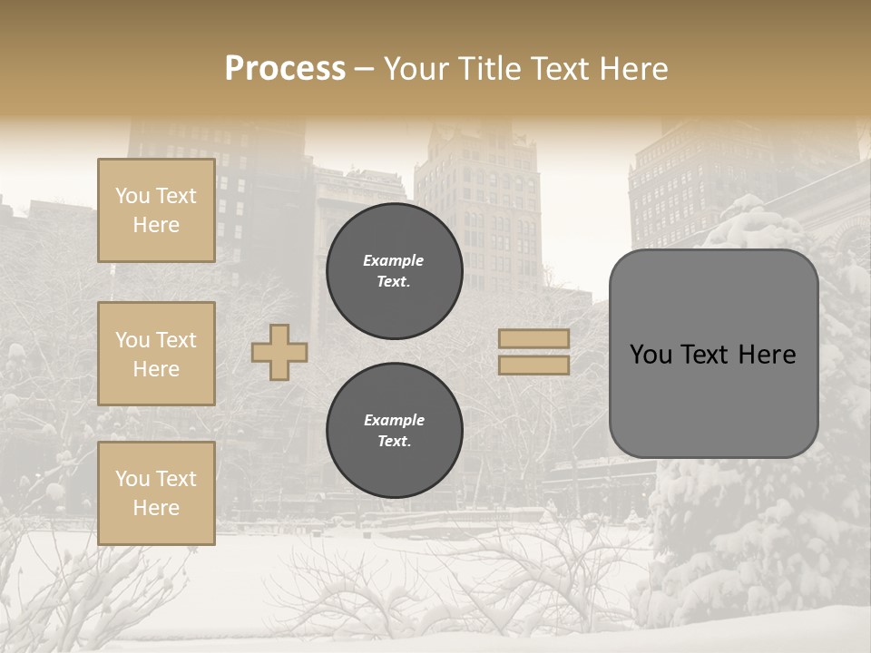 York Pine Buildings PowerPoint Template