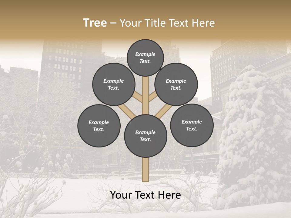 York Pine Buildings PowerPoint Template