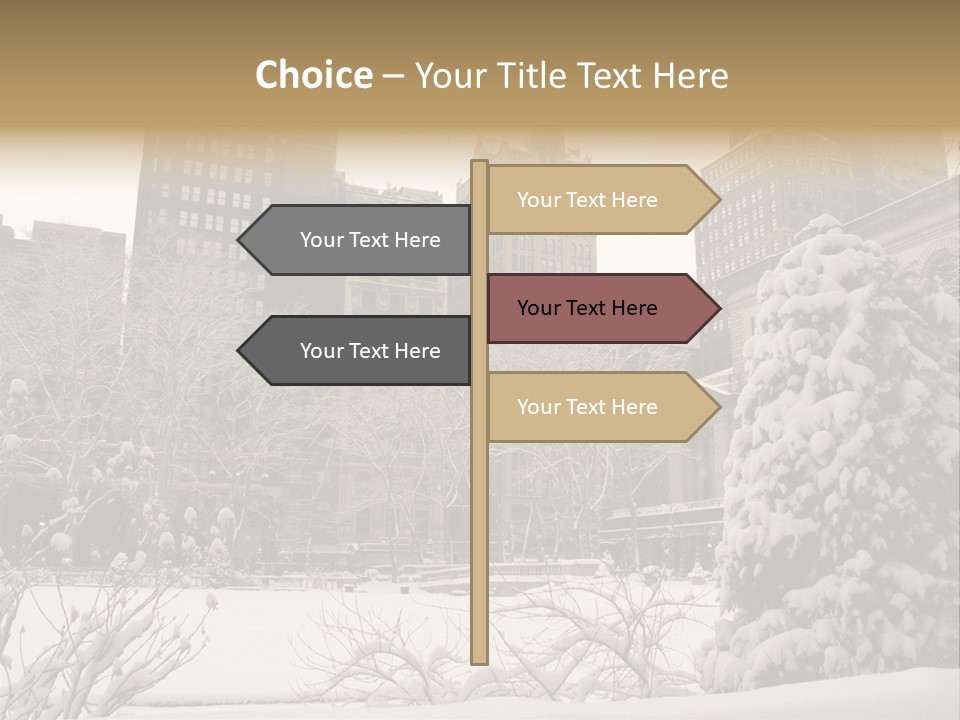 York Pine Buildings PowerPoint Template