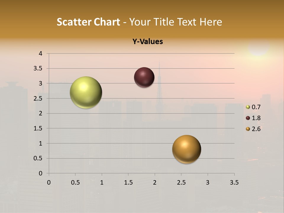 A City Skyline With The Sun Setting In The Background PowerPoint Template