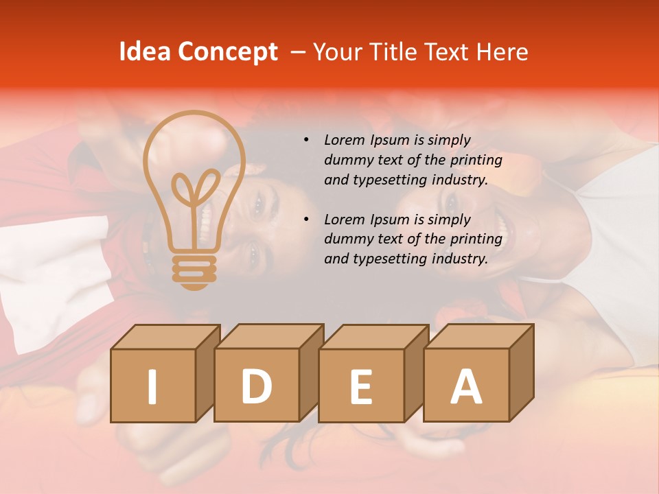 A Man And A Woman Laying On A Bed Together PowerPoint Template