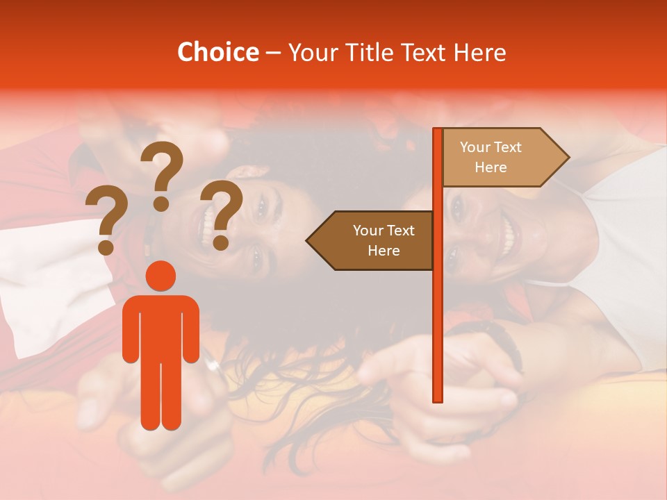 A Man And A Woman Laying On A Bed Together PowerPoint Template