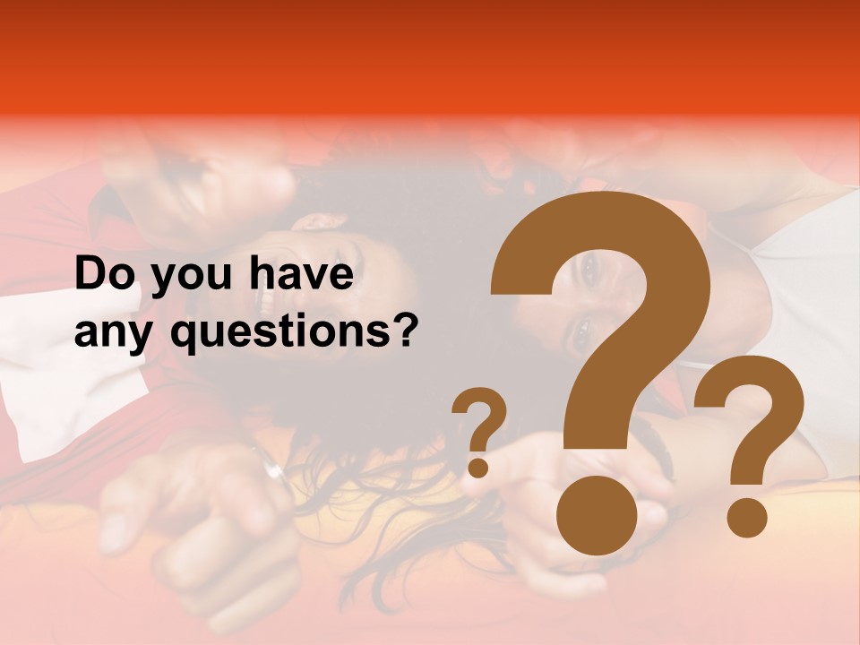 A Man And A Woman Laying On A Bed Together PowerPoint Template