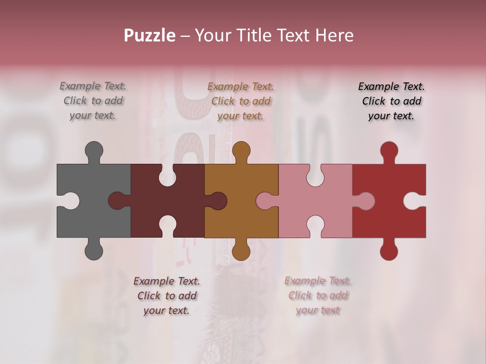 A Number Of Different Bank Notes On A Table PowerPoint Template