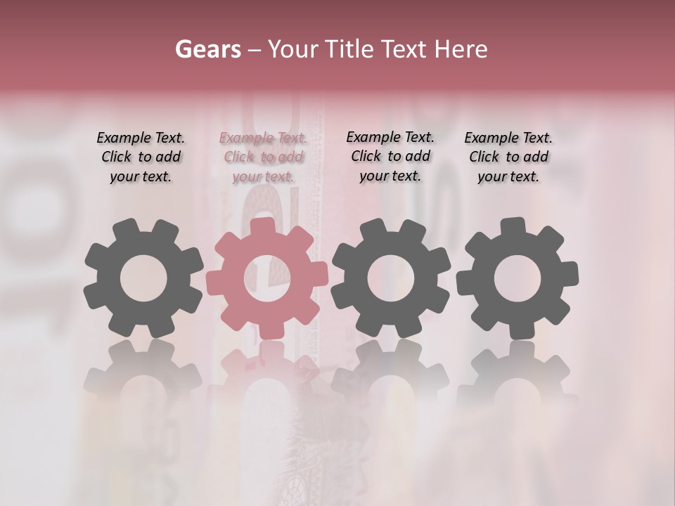 A Number Of Different Bank Notes On A Table PowerPoint Template