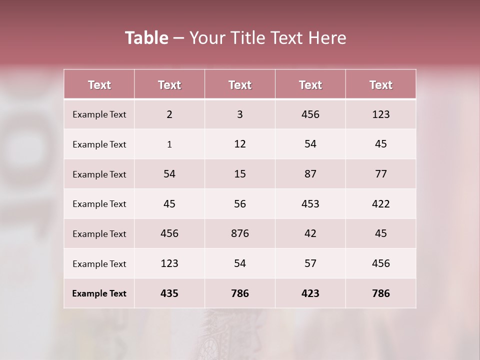 A Number Of Different Bank Notes On A Table PowerPoint Template