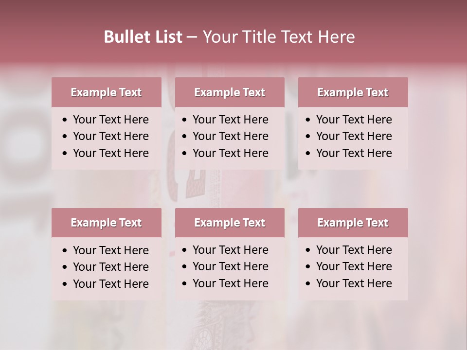 A Number Of Different Bank Notes On A Table PowerPoint Template