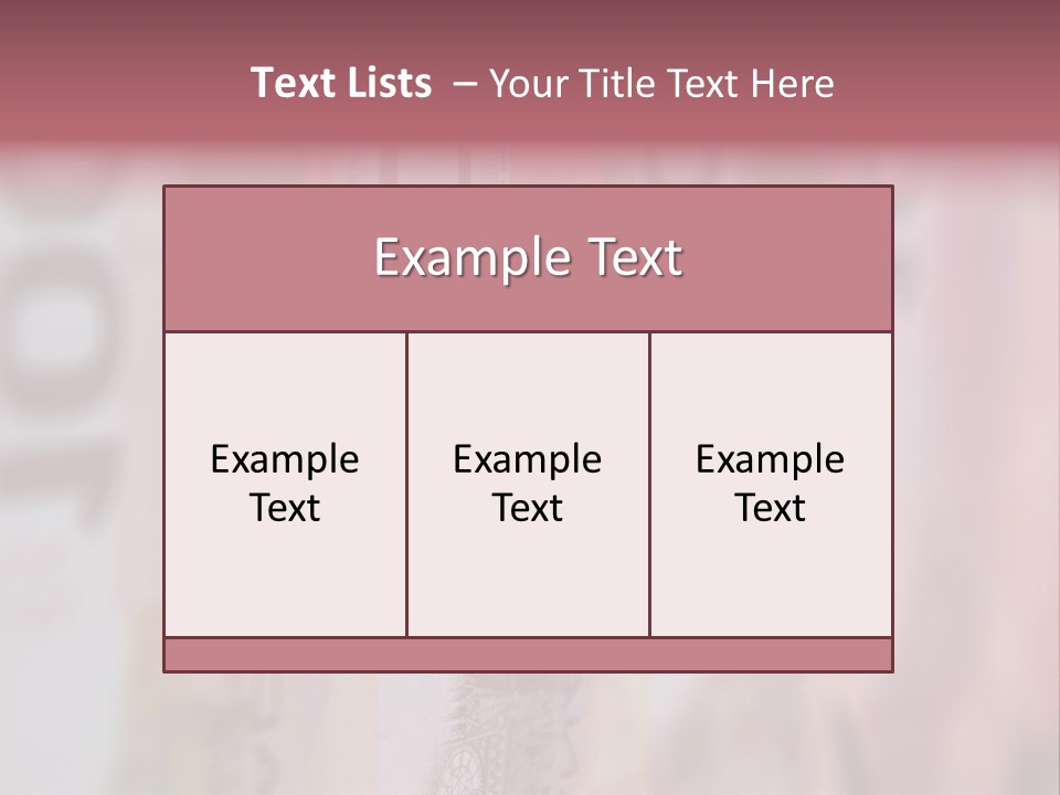 A Number Of Different Bank Notes On A Table PowerPoint Template