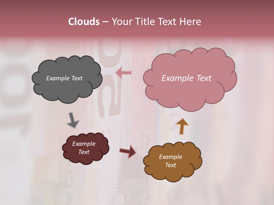 A Number Of Different Bank Notes On A Table PowerPoint Template